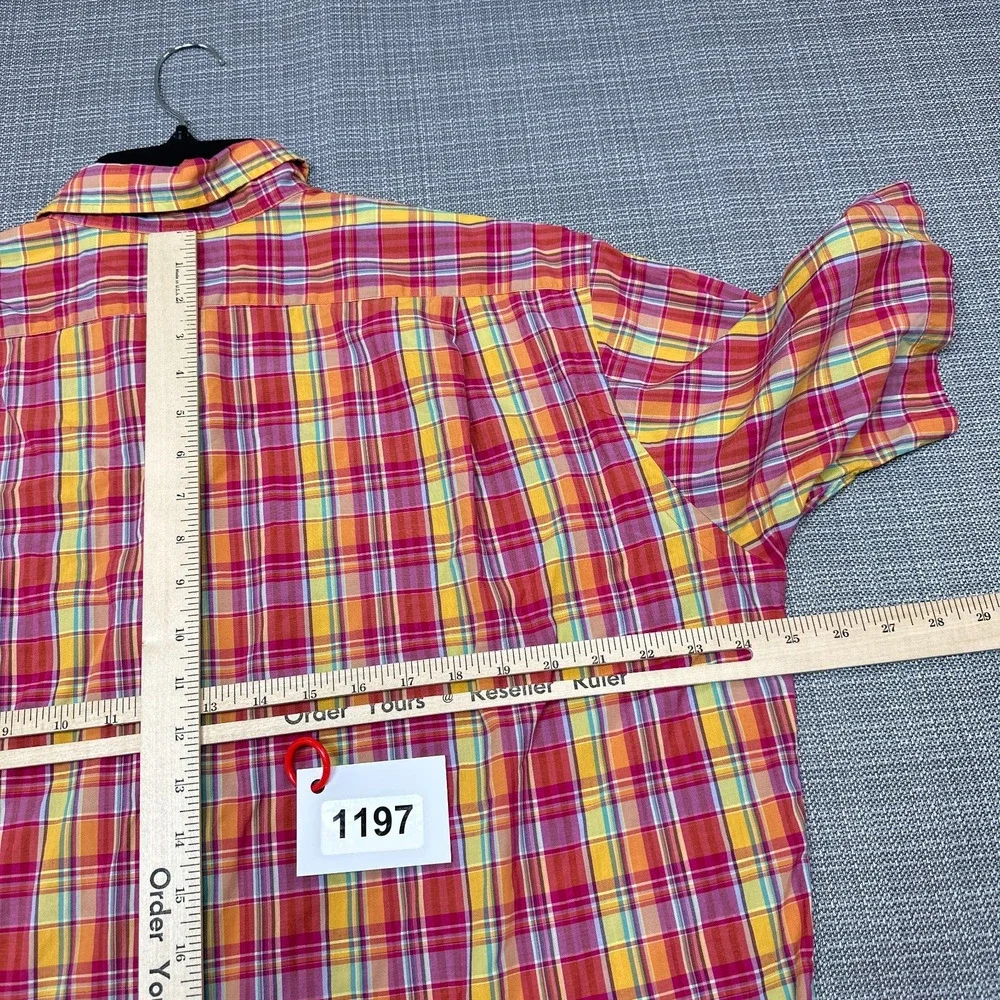 Vintage Polo‎ Ralph Lauren Shirt Men Large Plaid Colorful Preppy Y2K